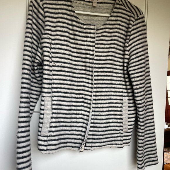 B&W Striped Blazer size LP - Picture 2 of 5